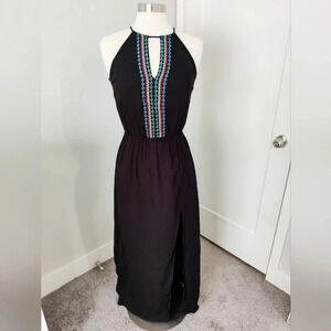 Chelsea & Violet Boho Embroidered Detail Halter Dress